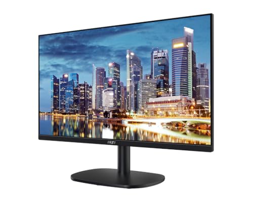 Image of MSI Pro MP245V 24 inch 1080P Full HD 100Hz 1ms LCD Business Monitor, 2-Pack Bundle HDMI, VGA, Desk Mount Dual Monitor Stand, MK270 Wireless Keyboard & Mouse, Gel Mouse & Wrist Pad