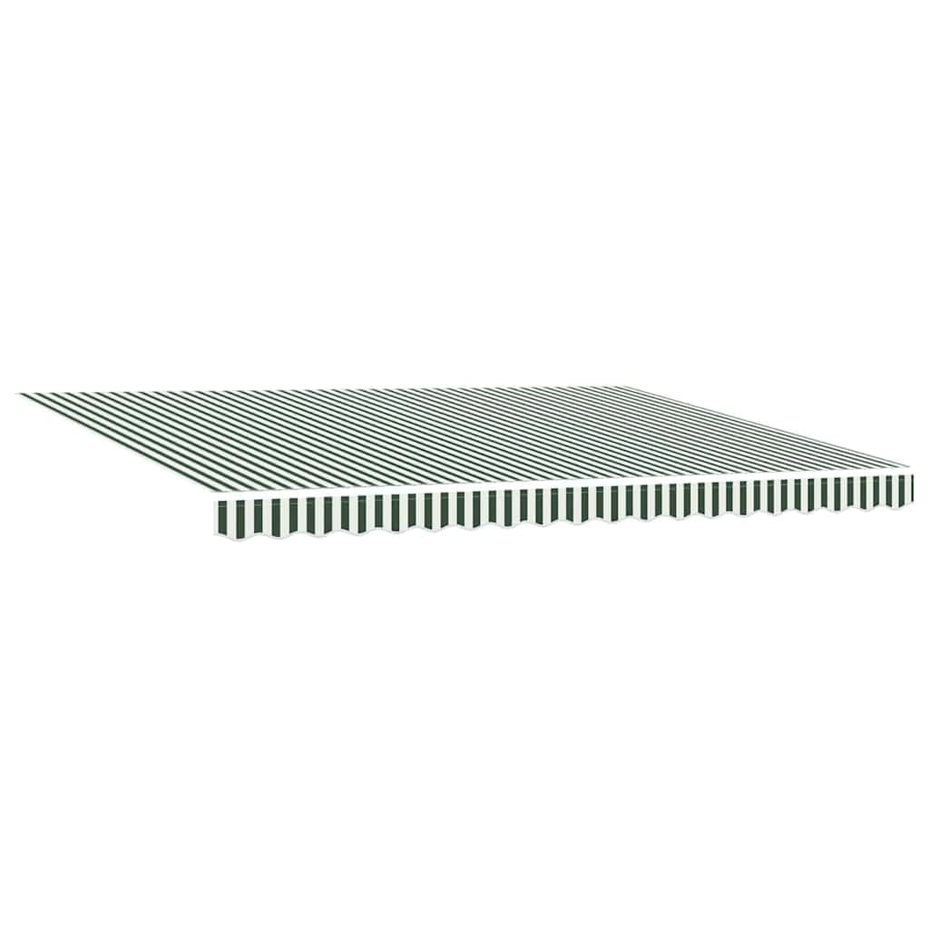 vidaXL Awning Replacement Fabric Green and White 430 x 345 cm, Modern, Rectangular Awning Fabric, Fade-Resistant, UV-Resistant, Water-Repellent, Easy To Clean, Outdoor Shelter, Shade Solution — image 1