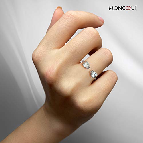 Anello di fidanzamento Moncoeur in argento 925 con...
