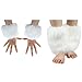 ECOSCO Faux Fur Wrist Cuffs Warmer Autumn Winter Cold Weather (20cm leg warmer+wrist cuff white)