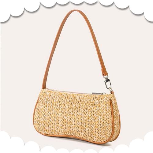Bolso de verano bohemio khaki tejido a mano miniatura 6