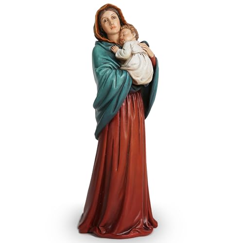 Estatua Virgen María Católica 9.3 in Resina Multicolor miniatura 1