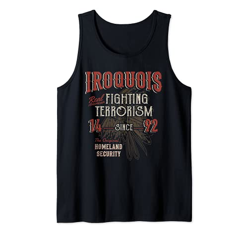Iroquois lucha contra el terrorismo desde 1492 Nativo Americano Camiseta sin Mangas