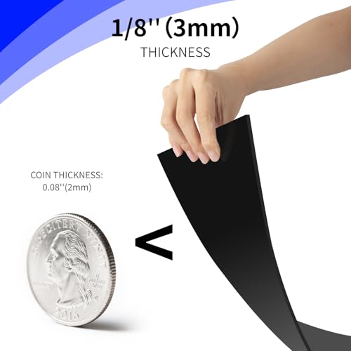 Image of Art3d (2 Pack) 1 /8 inch Thick Plexiglass Sheets in Black - 12 inchx16 inch Acrylic Sheets for Art Design,Craft Projects, Signs, DIY in Home, Wedding, Festival,Party,Office