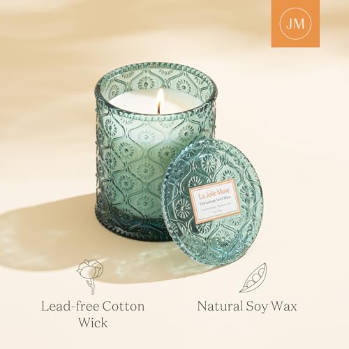 LA Jolie Muse Geranium Vert Mint Candle - Mint, Geranium, Lavender, 170g - Image 4