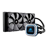 Corsair Hydro Series H115i PRO RGB AIO Liquid CPU Cooler, 280mm Radiator, Dual 140mm ML Series PWM Fans, Advanced RGB Lighting and Fan Software Control, Intel 115x/2066 and AMD AM4 compatible