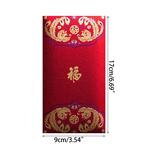 中国の新年の赤い封筒6PCSギフトマネーバッグサプライズ子供向け