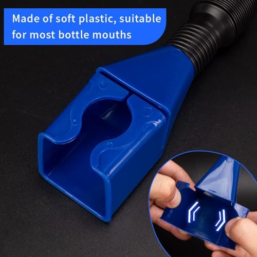 Image of Flexible Draining Tool Snap Funnel,Flexible Draining Oil Snap Plastic Funnel-Spill-Free,Universal Hand-Free-for Automotive Oil and Household Uses(Pack of 1)