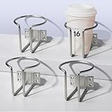 4 PCS Boat Cup Holder,Premium Wall Mounted Stainless Steel Holders for Beverage Bottles Cans Mugs,Cup Holders for RV Yacht