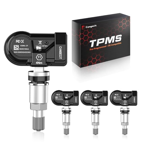Auto-Relearn TPMS Pre-Programmed Tire Pressure Sensor for 2019-2025 RAM 1500 DT(not DS not Classic) 433MHz Dodge RAM DT - Replace OE# 68293199AA(4PCS)