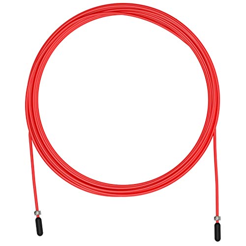 Cable de Repuesto para Comba de Saltar de Crossfit, Fitness y Boxeo | PVC Rojo y Acero de 2,5 mm | Compatible con Otras Marcas de Cuerdas de Velocidad