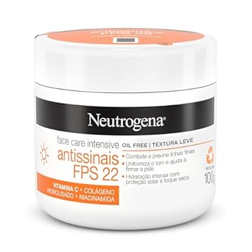 Neutrogena Hidratante Facial Antissinais Face Care Intensive FPS 22, 100g