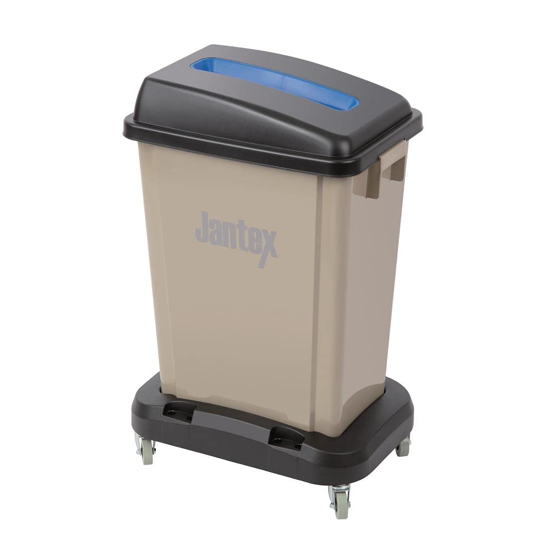 Jantex Socle pour conteneur 56 litres, noir, dimensions : 152 (H) x 333 (L) x 481 (P) mm, chariot poubelle, quatre roulettes incluses, conception en plastique robuste, compatible avec CK960, CL925