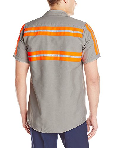 Image of Red Kap Men's Enhanced Visibility Shirt with Gripper at Neck and Short Sleeve