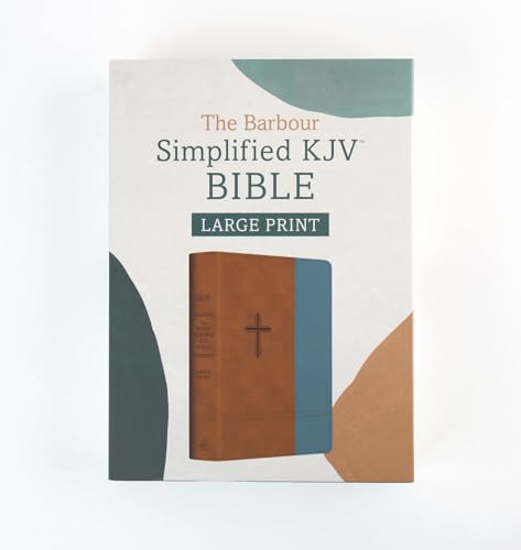 Image of The Barbour Simplified Kjv--Large Print [Rust & Stone Cross]