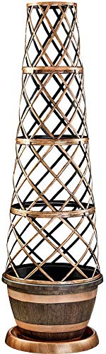 Thompson & Morgan Flower Tower Pot Barrel Effect Plant Pot Design with Flower Pot, Saucer and Frame Perfect for Climbing Plants, 1 x Barrel Effect Tower Pot