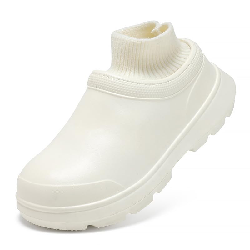 Womens Faux Fur Lined Boots Waterproof Snow Ankle Boot Short Rain Shoes Platform Mini Fur Rain Boots Warm