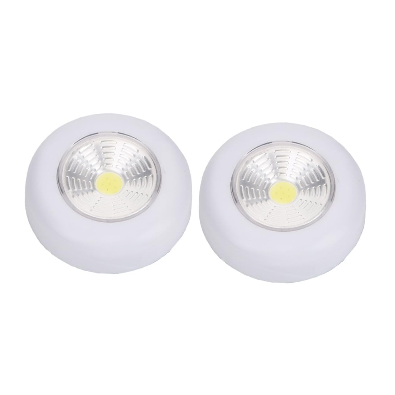 OSALADI 2pcs Led Push Activated Night Light for Cabinets Shelving Workshops Battery Powered Self-Adhesive Stickers for Easy Installation for Extra Illumination Any Space