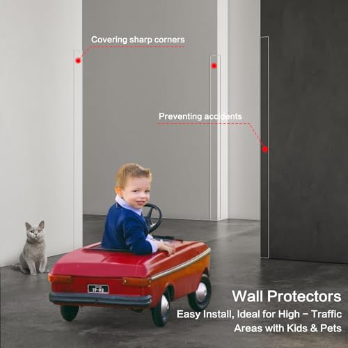 Image of MONOID Wall Corner Protector - Pack of 12 Self Adhesive Corner Guards for Walls Edge Protection - 1.18 inch x 1.18 inch x 47.2 inch, Easy to Apply - No Tools Needed