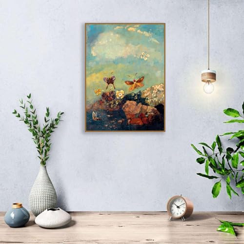 Impression sur toile Odilon Redon de haute qualité avec cadre en teck - 4