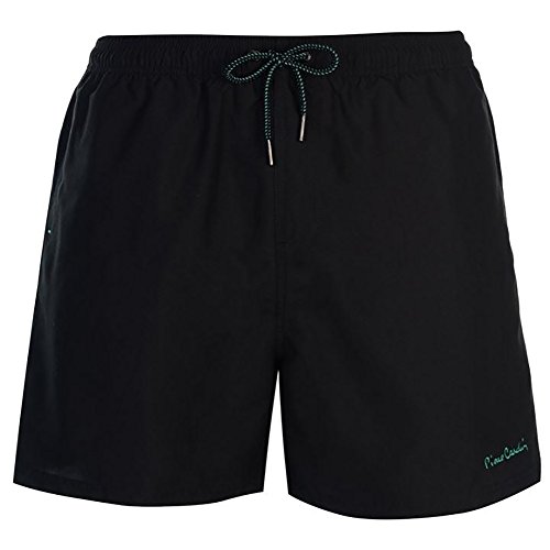 Pierre Cardin Homme Short de Bain avec Signature Broderie (XL, Black)