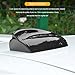 Zpana Car Shark Fin Antenna Cover, Vehicle Top Roof Aerial AM FM Signal Base with Adhesive Tape, Automotive Roof Mount Decorative Antenna Cap Replacement, Universal for Sedan Truck SUV (Black)
