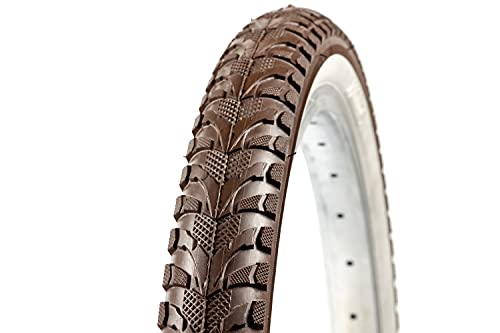 24 Zoll Fahrrad Reifen MITAS 24x1.95 Tourenräder Citybikes 50-507 Braun Weiss