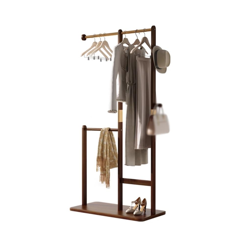 YQINQIN83B Organizer Rack Solid Wood Floor Coat Rack Bedroom Wardrobe Corner for Bedroom