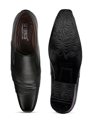 Image of SIR CORBETT Men's Synthetic Leather Moccasin Formal Shoes