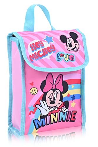 Disney Minnie Mouse Girls Backpack For Little Kids | 6 Pc Set Girls Water Bottle Keychain Snack Tote And Knapsack For School #TOP4