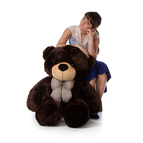 Image of Giant Plush Teddy Bear - Soft, Cuddly Plush Toy for Valentine's Day, Birthdays, Anniversaries for Kids, Girls, 72 Inch Stuffed Animal Toy - Soft Chocolate Brown Bear 183cm