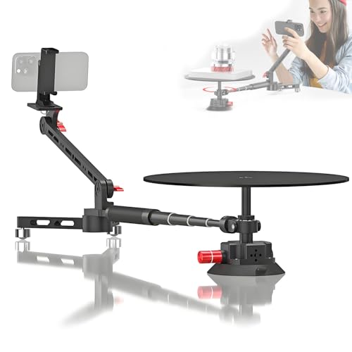 Image of Camera Spinner | Spin Table Platform Surround Photography | 360 Degree Spinner Rotating Camera Slider Video Equipment | Adjustable Shooting Angle | for Photography, Product Shooting