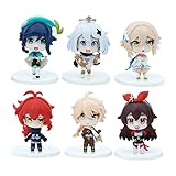 Anime Figure Toys Genshin Impact 6pcs Anime Cake Toppers Figurines PVC Model Dolls Action Figure Sta