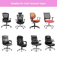 Melaluxe Office Chair Armrest Covers, Stretchable Removable Washable Chair Arm Covers, Elastic Desk Computer Gaming Chair Arm Rest Protector Slipcovers (Black) — image 7