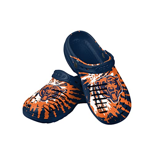 FOCO Chicago Bears NFL Mens Tie-Dye Clog with Strap - M