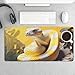 Yellow and White Python Desk Mat Non-Slip Laptop Writing Pad Large Keyboard Mousepad with Rubber Base 23.6