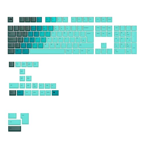 Touches GPBT Gradient Rainforest : finitions premium pour clavier Custom QWERTY