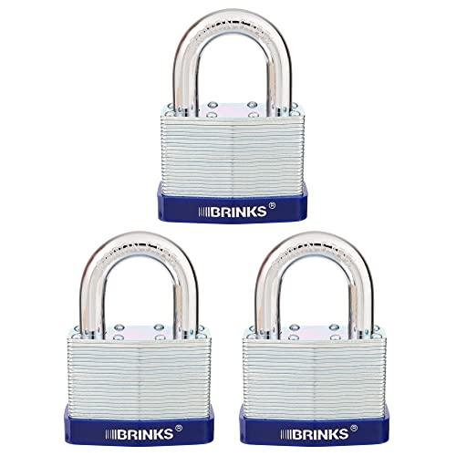 BRINKS Laminated Steel Padlock 3-Pack