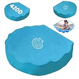 Sandmuschel Abdeckung 100 * 15cm 420D Abdeckung für Sandkasten Rund Blau Abdeckplane für Sand Wasserdicht Sandabdeckung Sandkastenplane für Sand und Wassermuscheln