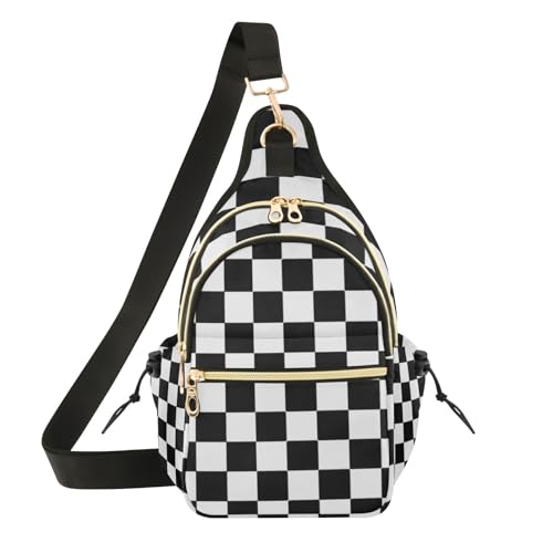 Sac à bandoulière à carreaux buffle pour femme : le sac de poitrine urbain
