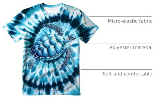 Image of Kids Tie Dye T-Shirt,Children Hippies Senior Tie Dye Tee Tshirt for Boys Girls