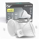 GY GU10 Light Sensor LED Bulbs 6500K Cool White Light Bulb, 5W Replaces 40W 380lm, Automatic On/Off, 120° Beam Angle, Not Dimmable, 2 PCS