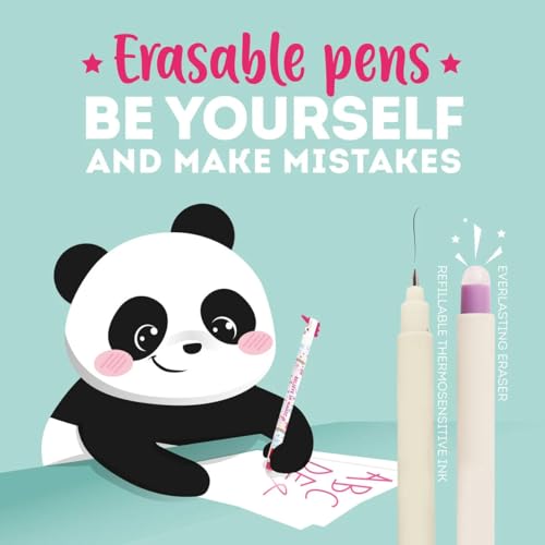 Legami - Gelschreibermine radierbar, Set 9 Stück, Höhe 13 cm, Thermosensible Tinte, Blau, Spitze 0,7 mm (3er Set Blau)