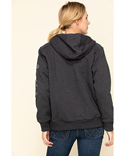 Image of ARIAT Rebar All-Weather Full Zip Hoodie, Charcoal Heather, X-Large