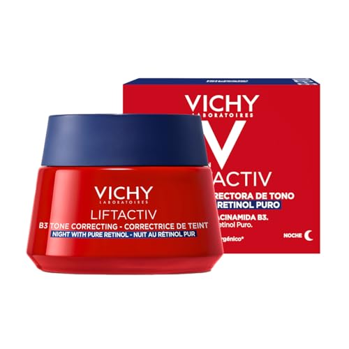 Vichy Liftactiv B3, Crema Notte Antimacchie, Per Pelli Mature, Pelle più Luminosa e Radiante, Macchie Ridotte, Arricchita con Niacinamide e Retinolo, 50 ml