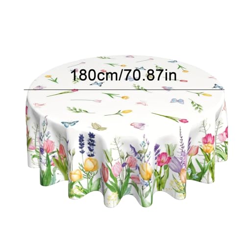 Couverture de table ronde à fleurs lavable pour protéger vos meubles - 7