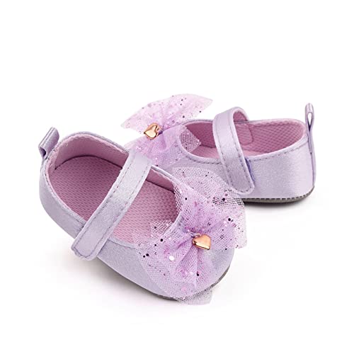 Baby Infant Boy Girl Sandals Shoes First Walkers Prewalkers Soft Anti-Slip Sole Flat Shoes Fashion (Purple, 4.5 Toddler)3