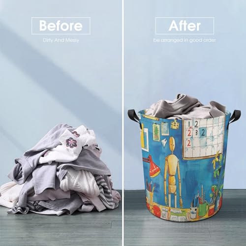 Panier à linge debout avec structure rigide pour trier les vêtements - 7