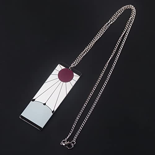 Anime Slayers Necklace Tanjiro Keychains Cosplay Jewelry Set Pendant Ornament Keychain Merch Gift #TOP2