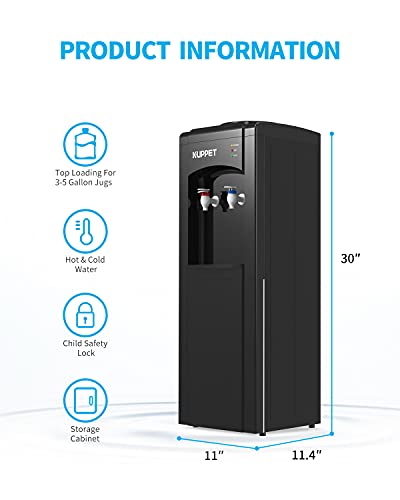 image for ROVSUN Top Loading Water Cooler Dispenser, 5 Gallon Bottle, PP Materia